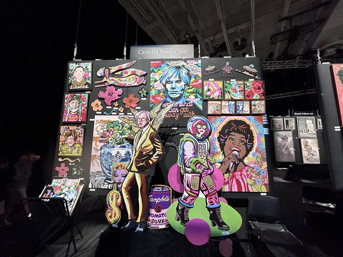 CHROMATIC CREATIONS: Artist Camilla Spadafino sold paintings and sculptures (pictured above) at Artclectic this year. (via the Peabody Press) 