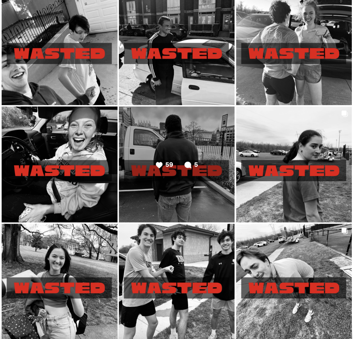 BALLOON BLOODBATH: Inspired by the Grand Theft Auto video game’s aesthetic, the Instagram account @usn2024seniors has posted updates regarding senior class activities, including “kills” in the water balloon assassin game.