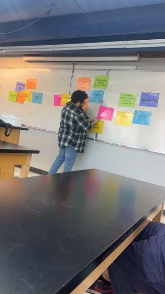 a Planned Parenthood Instructor teaches USN sophomores about different types of physical intimacy during a sexuality seminar. (via the Peabody Press)
