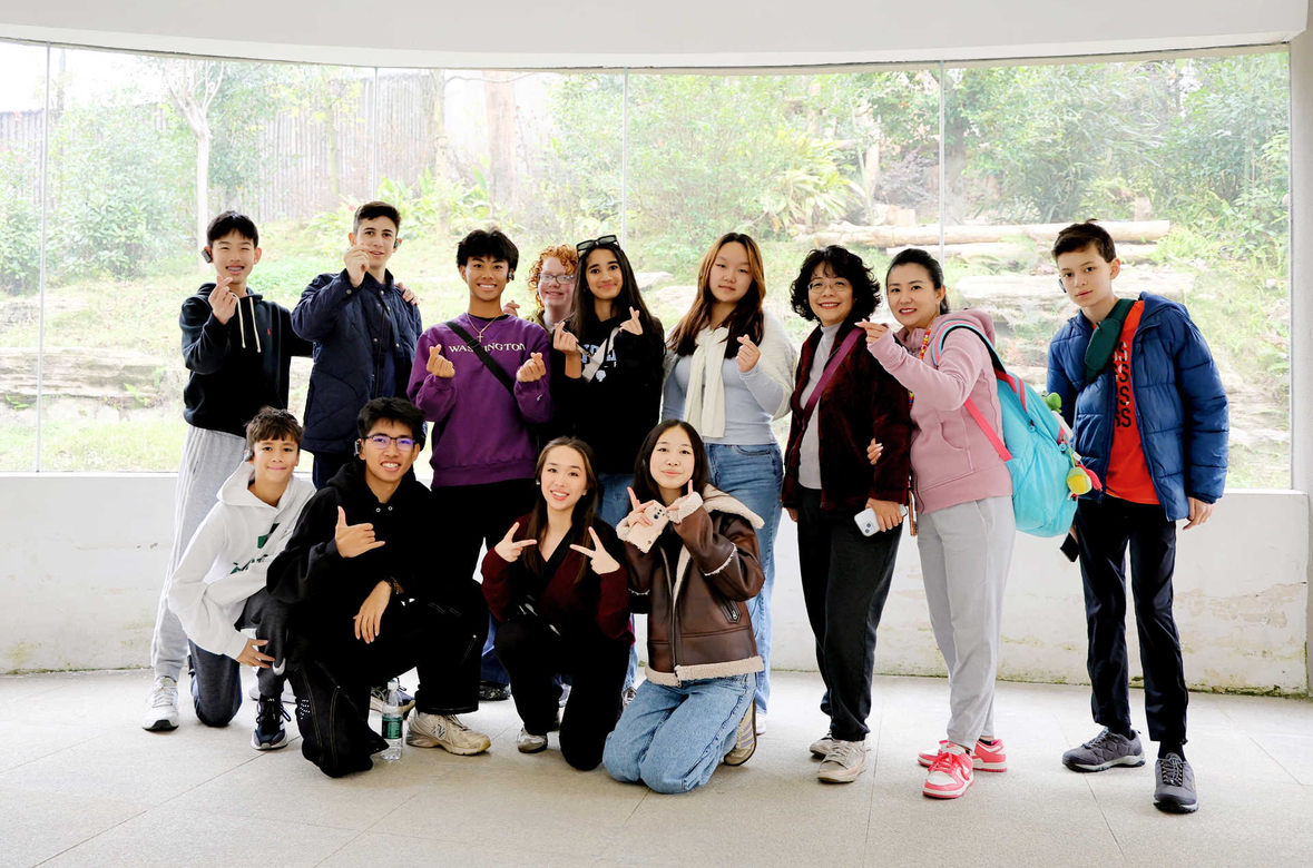 The USN Debate Team at a panda sanctuary in Chengdu, China with other debate teams (via Eesha Nachnani ‘28)