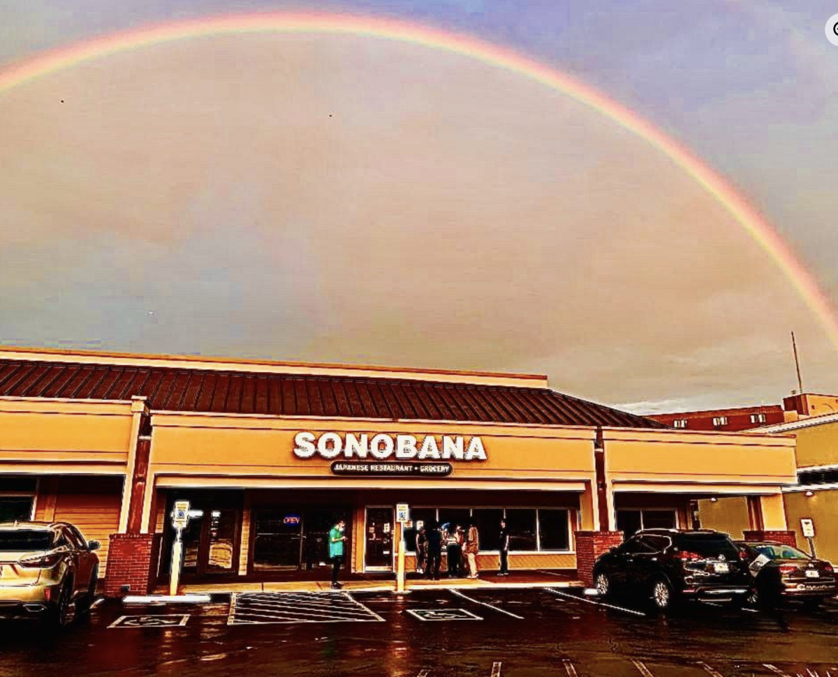 SOMEWHERE UNDER THE RAINBOW: A beautiful rainbow shines above Sonobana. (via @sonobana on Facebook)