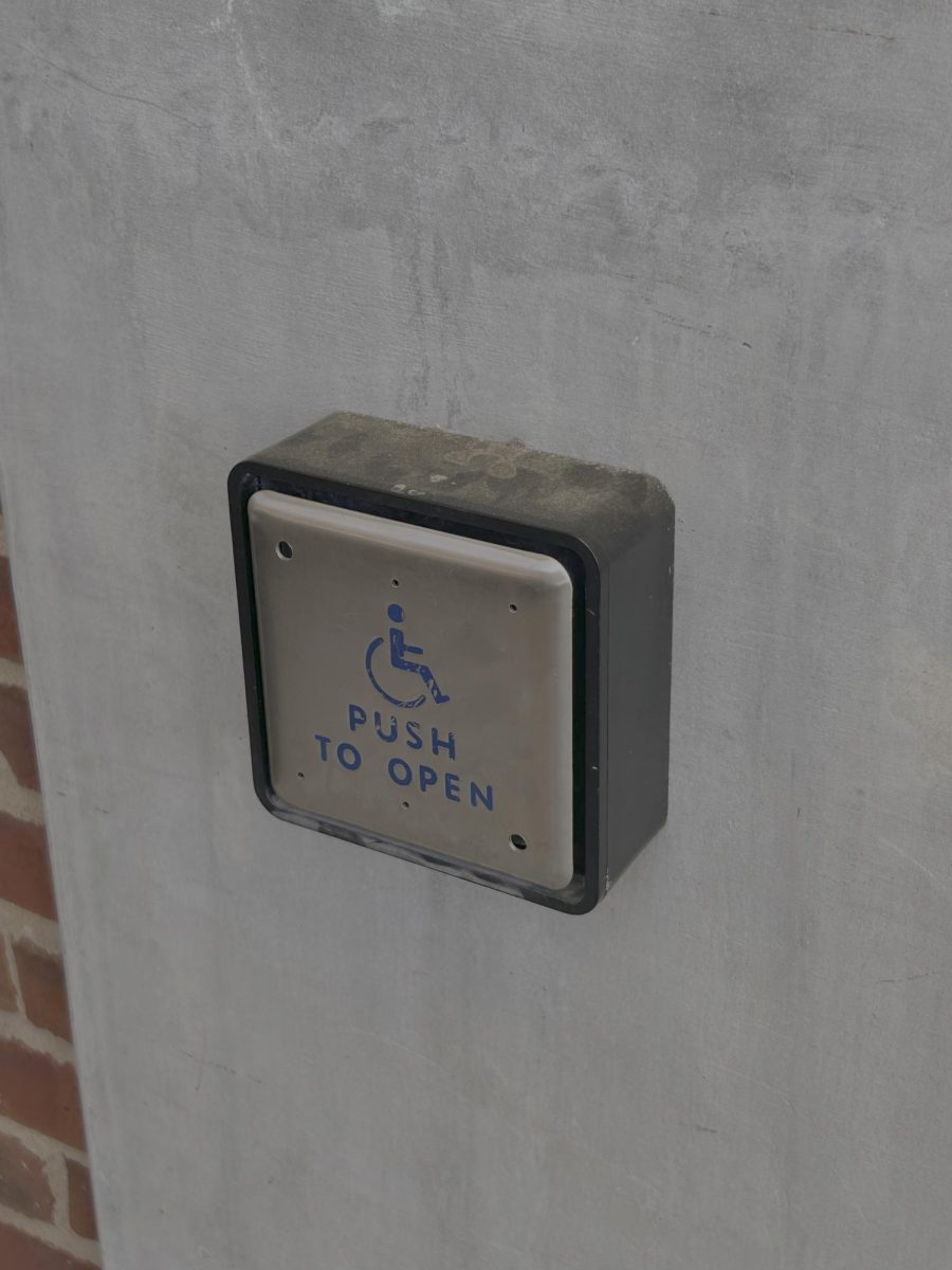 The push to open doors do not function as intended.  Repairs are expected this summer. (via the Peabody Press)